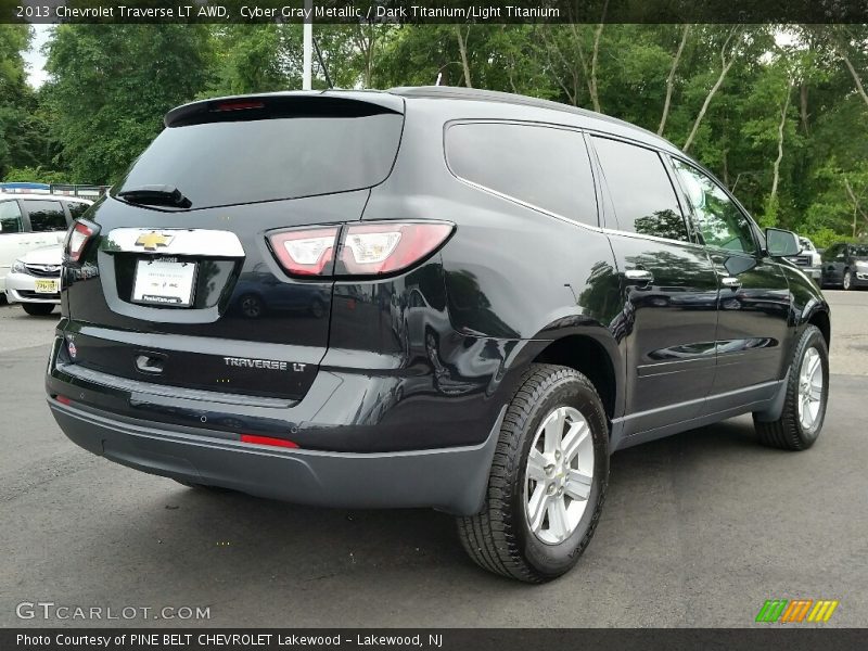 Cyber Gray Metallic / Dark Titanium/Light Titanium 2013 Chevrolet Traverse LT AWD