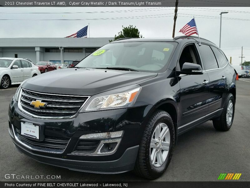 Cyber Gray Metallic / Dark Titanium/Light Titanium 2013 Chevrolet Traverse LT AWD
