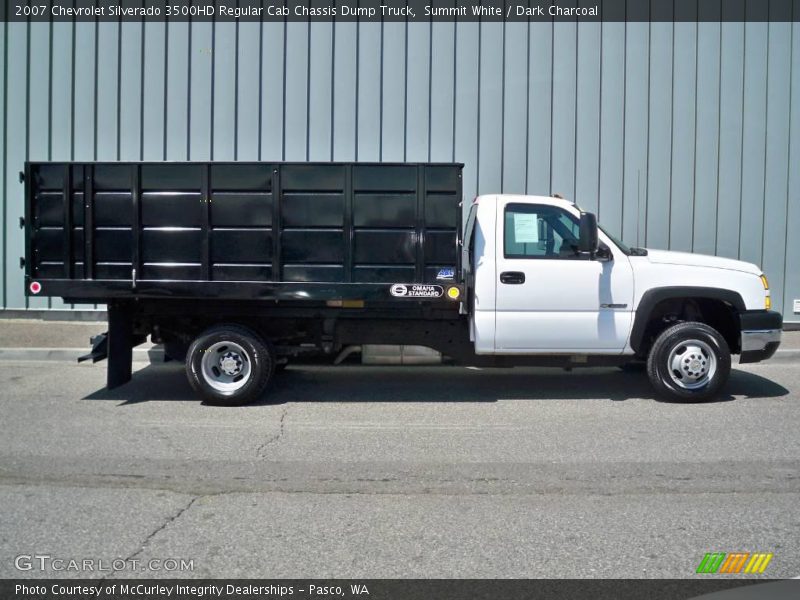 Summit White / Dark Charcoal 2007 Chevrolet Silverado 3500HD Regular Cab Chassis Dump Truck