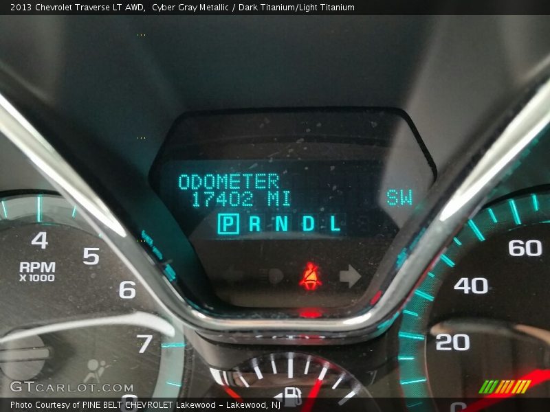 Cyber Gray Metallic / Dark Titanium/Light Titanium 2013 Chevrolet Traverse LT AWD