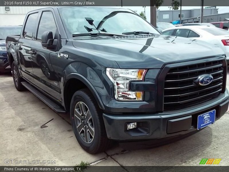 Lithium Gray / Black 2016 Ford F150 XLT SuperCrew