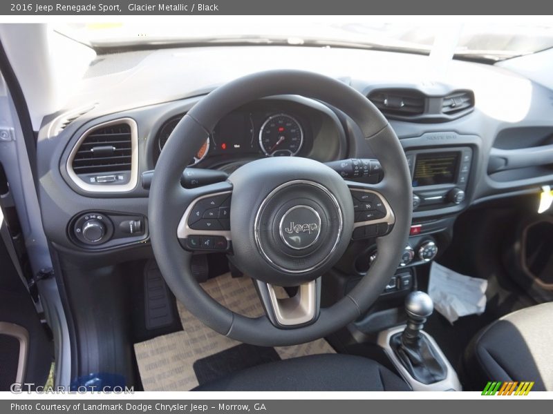 Glacier Metallic / Black 2016 Jeep Renegade Sport