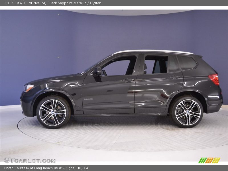 Black Sapphire Metallic / Oyster 2017 BMW X3 xDrive35i