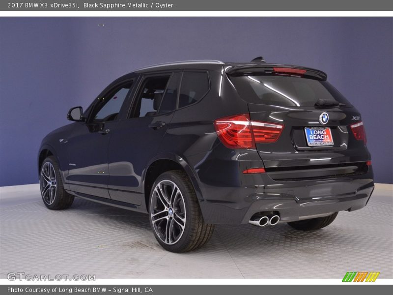 Black Sapphire Metallic / Oyster 2017 BMW X3 xDrive35i