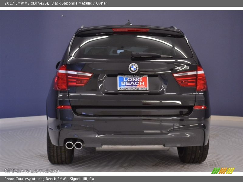 Black Sapphire Metallic / Oyster 2017 BMW X3 xDrive35i