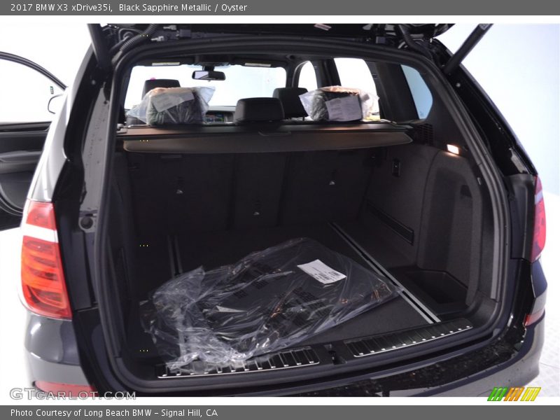 Black Sapphire Metallic / Oyster 2017 BMW X3 xDrive35i
