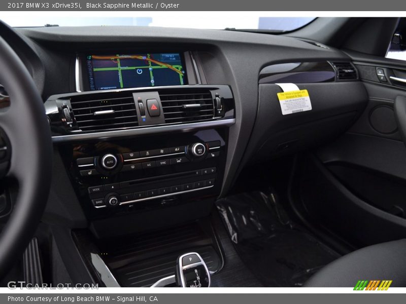 Black Sapphire Metallic / Oyster 2017 BMW X3 xDrive35i