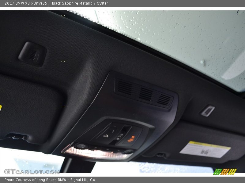 Black Sapphire Metallic / Oyster 2017 BMW X3 xDrive35i