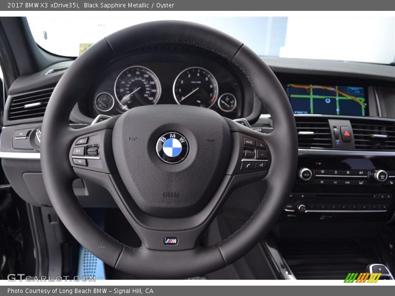 Black Sapphire Metallic / Oyster 2017 BMW X3 xDrive35i