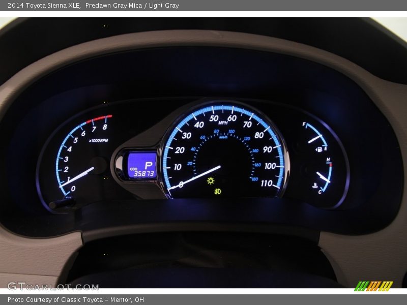 Predawn Gray Mica / Light Gray 2014 Toyota Sienna XLE