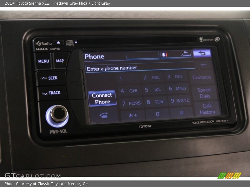 Predawn Gray Mica / Light Gray 2014 Toyota Sienna XLE