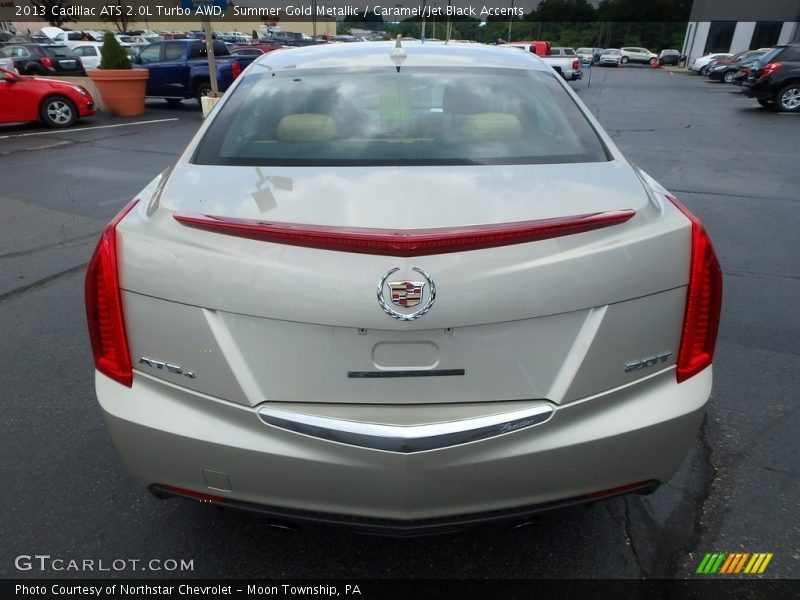 Summer Gold Metallic / Caramel/Jet Black Accents 2013 Cadillac ATS 2.0L Turbo AWD