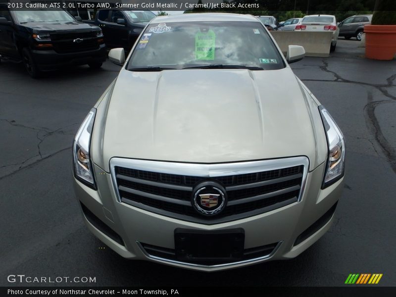 Summer Gold Metallic / Caramel/Jet Black Accents 2013 Cadillac ATS 2.0L Turbo AWD