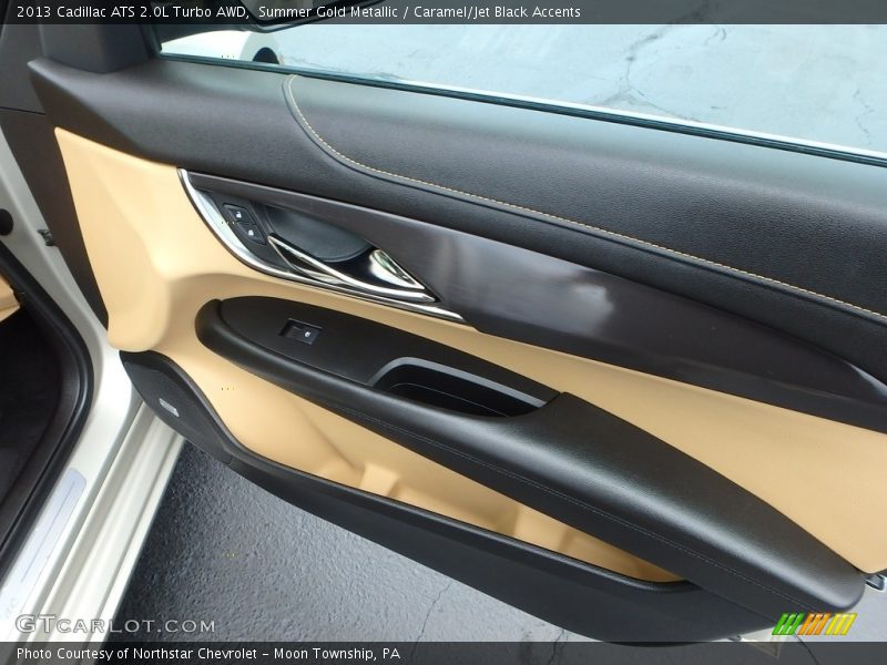 Summer Gold Metallic / Caramel/Jet Black Accents 2013 Cadillac ATS 2.0L Turbo AWD
