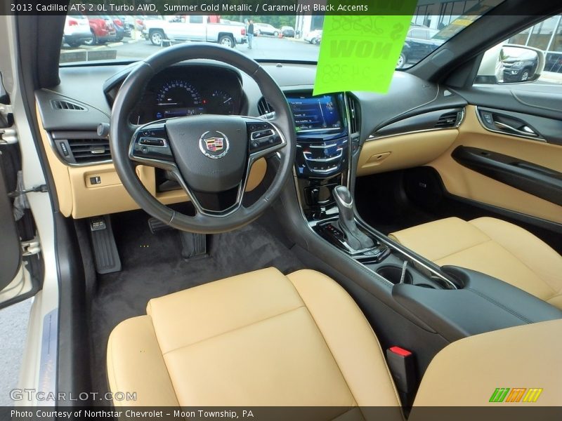 Summer Gold Metallic / Caramel/Jet Black Accents 2013 Cadillac ATS 2.0L Turbo AWD
