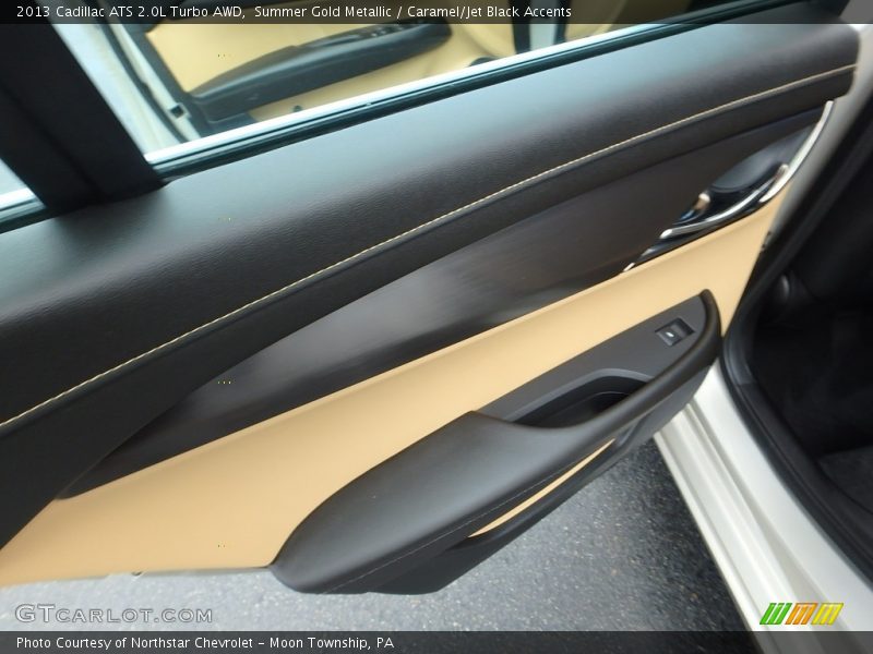 Summer Gold Metallic / Caramel/Jet Black Accents 2013 Cadillac ATS 2.0L Turbo AWD