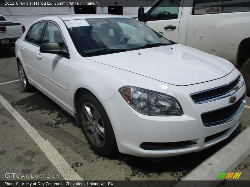 Summit White / Titanium 2012 Chevrolet Malibu LS