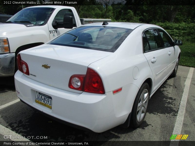 Summit White / Titanium 2012 Chevrolet Malibu LS