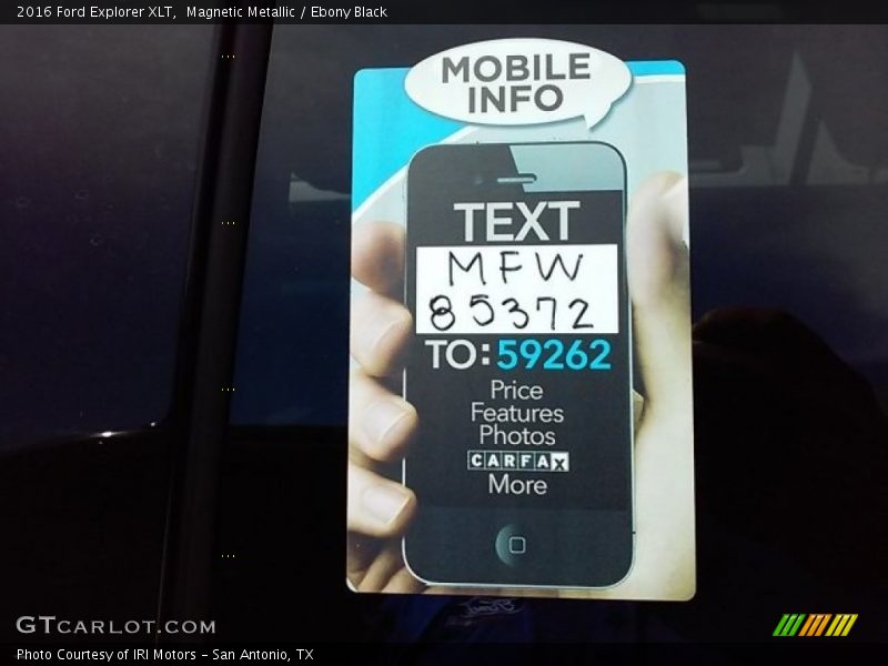 Magnetic Metallic / Ebony Black 2016 Ford Explorer XLT