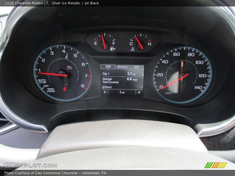 Silver Ice Metallic / Jet Black 2016 Chevrolet Malibu LT