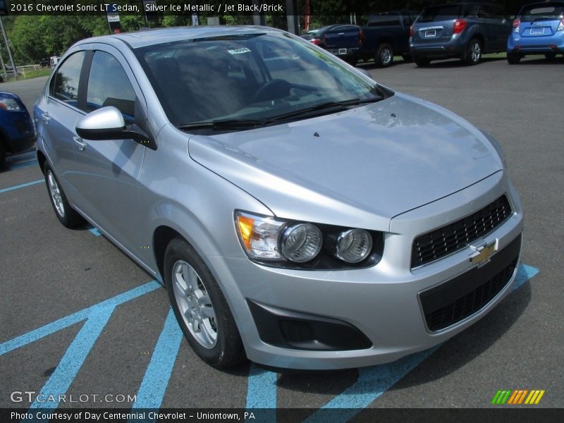 Silver Ice Metallic / Jet Black/Brick 2016 Chevrolet Sonic LT Sedan