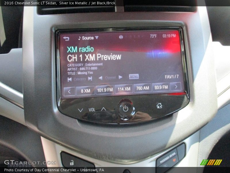 Silver Ice Metallic / Jet Black/Brick 2016 Chevrolet Sonic LT Sedan