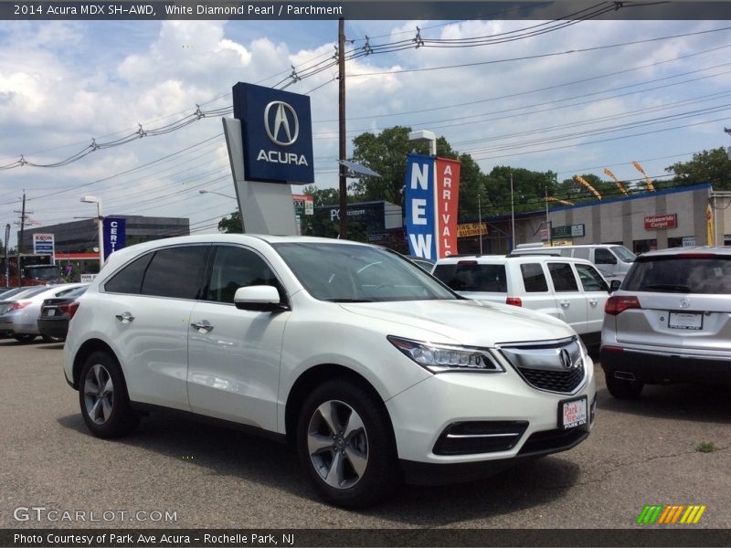 White Diamond Pearl / Parchment 2014 Acura MDX SH-AWD