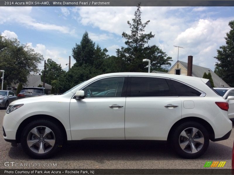 White Diamond Pearl / Parchment 2014 Acura MDX SH-AWD