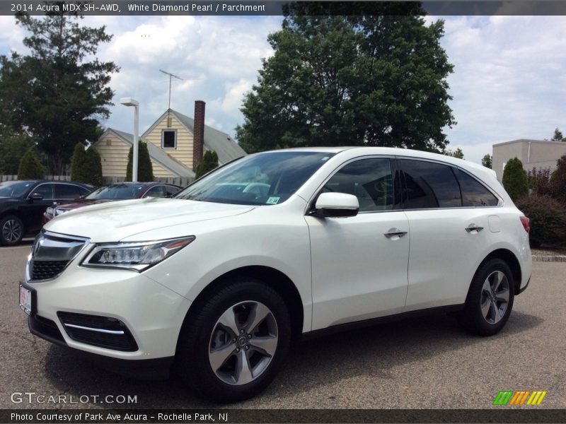 White Diamond Pearl / Parchment 2014 Acura MDX SH-AWD