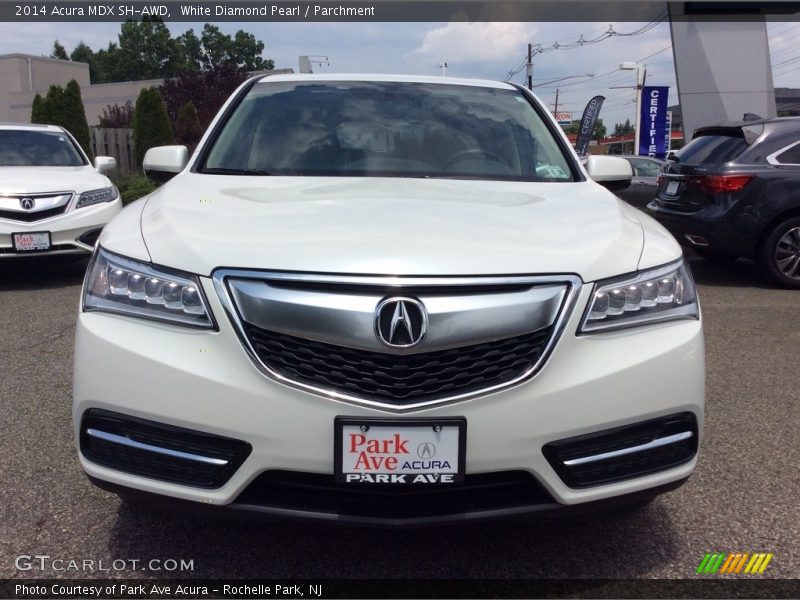 White Diamond Pearl / Parchment 2014 Acura MDX SH-AWD