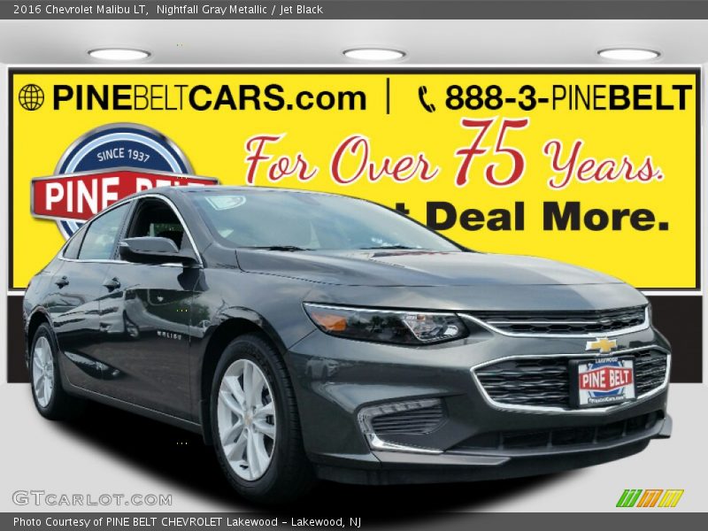 Nightfall Gray Metallic / Jet Black 2016 Chevrolet Malibu LT