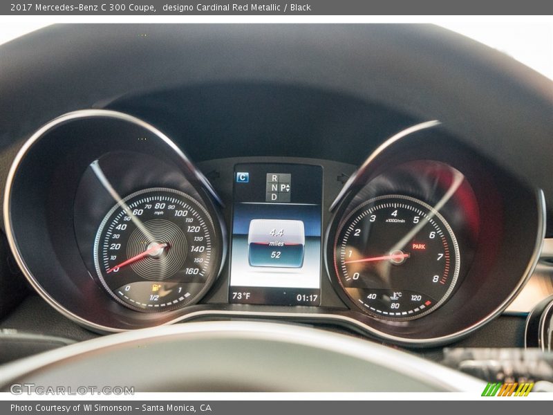 designo Cardinal Red Metallic / Black 2017 Mercedes-Benz C 300 Coupe