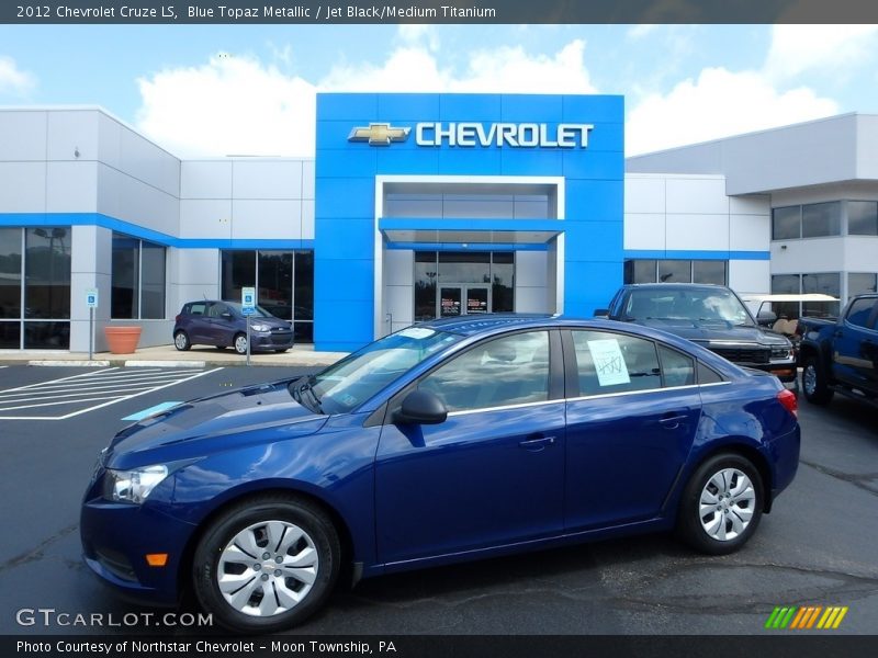 Blue Topaz Metallic / Jet Black/Medium Titanium 2012 Chevrolet Cruze LS