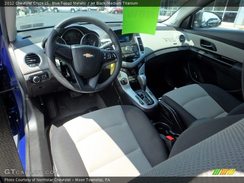 Blue Topaz Metallic / Jet Black/Medium Titanium 2012 Chevrolet Cruze LS
