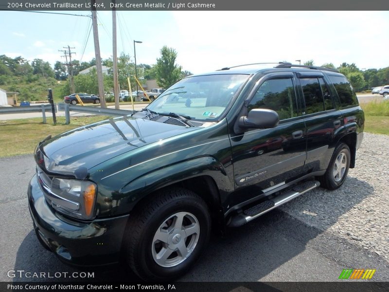 Dark Green Metallic / Light Cashmere 2004 Chevrolet TrailBlazer LS 4x4
