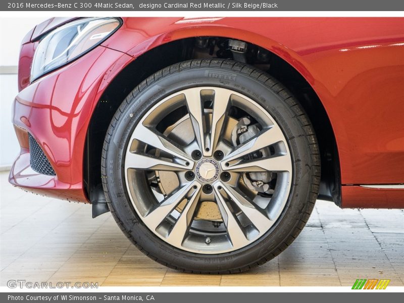 designo Cardinal Red Metallic / Silk Beige/Black 2016 Mercedes-Benz C 300 4Matic Sedan