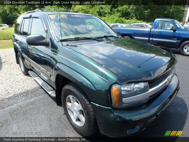 Dark Green Metallic / Light Cashmere 2004 Chevrolet TrailBlazer LS 4x4
