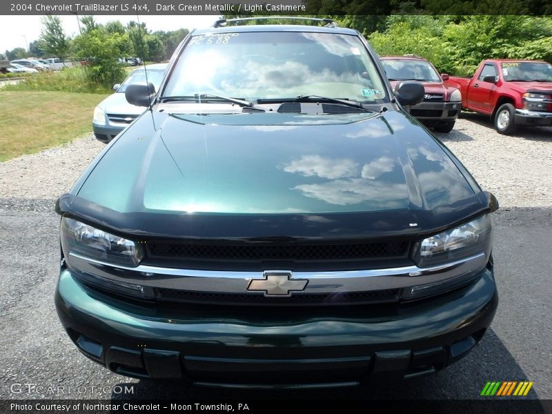 Dark Green Metallic / Light Cashmere 2004 Chevrolet TrailBlazer LS 4x4