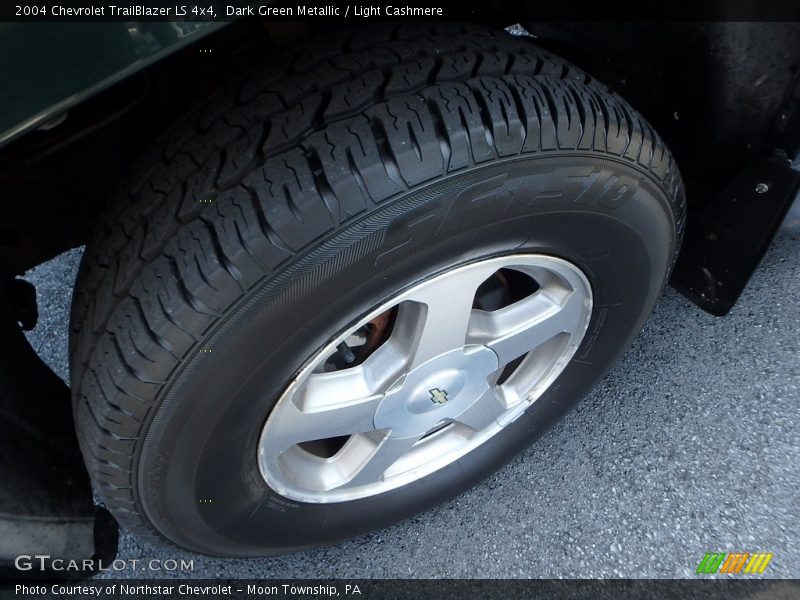 Dark Green Metallic / Light Cashmere 2004 Chevrolet TrailBlazer LS 4x4