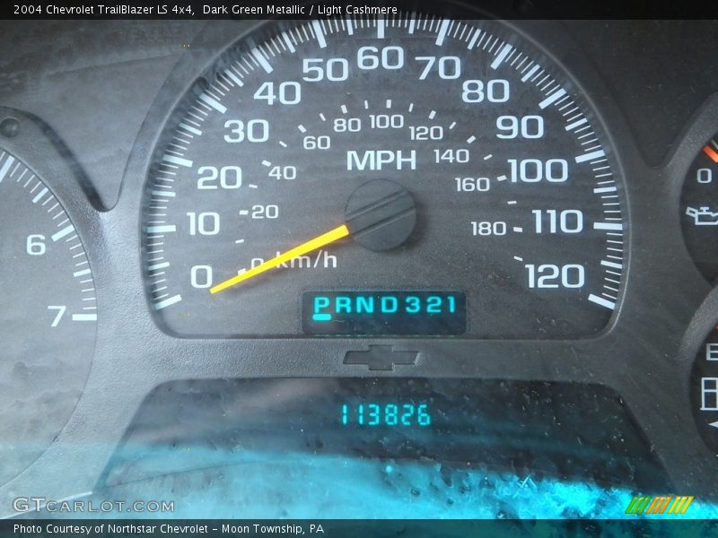 Dark Green Metallic / Light Cashmere 2004 Chevrolet TrailBlazer LS 4x4
