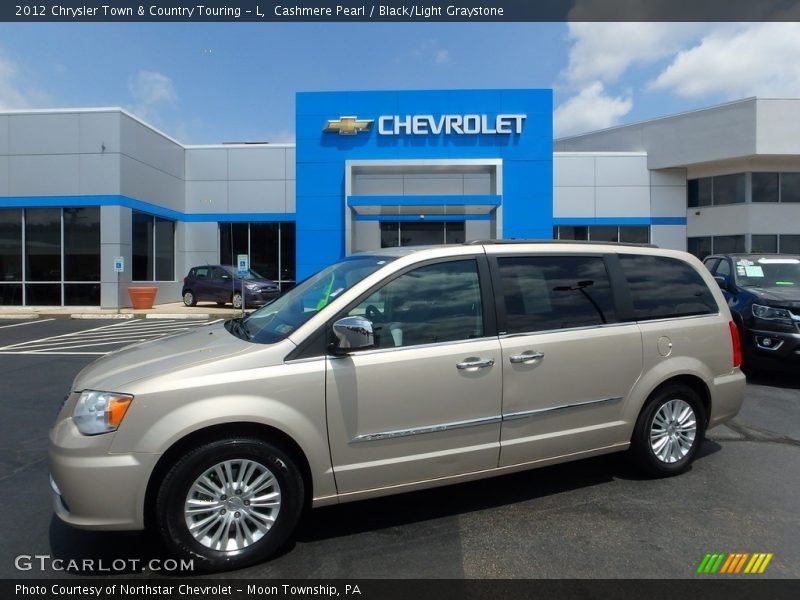 Cashmere Pearl / Black/Light Graystone 2012 Chrysler Town & Country Touring - L