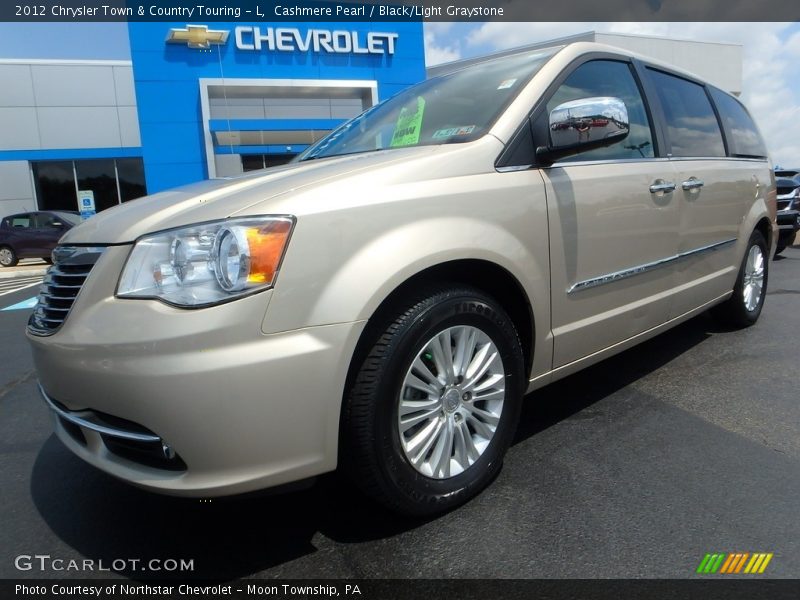 Cashmere Pearl / Black/Light Graystone 2012 Chrysler Town & Country Touring - L