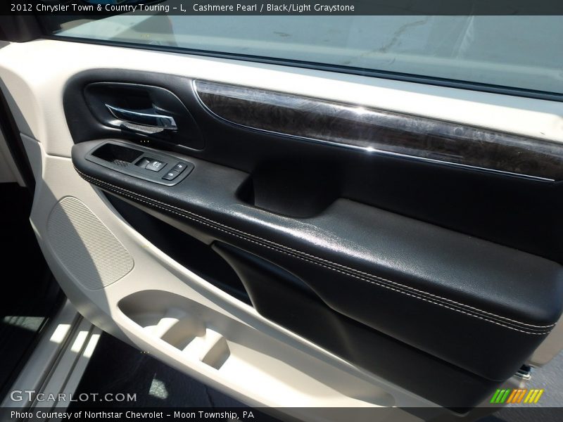 Cashmere Pearl / Black/Light Graystone 2012 Chrysler Town & Country Touring - L