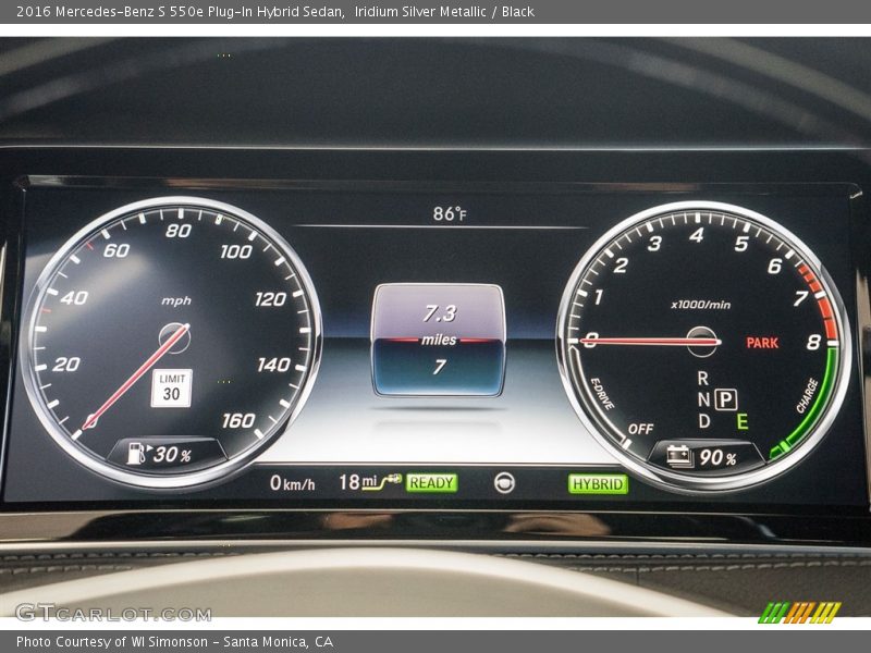 Iridium Silver Metallic / Black 2016 Mercedes-Benz S 550e Plug-In Hybrid Sedan