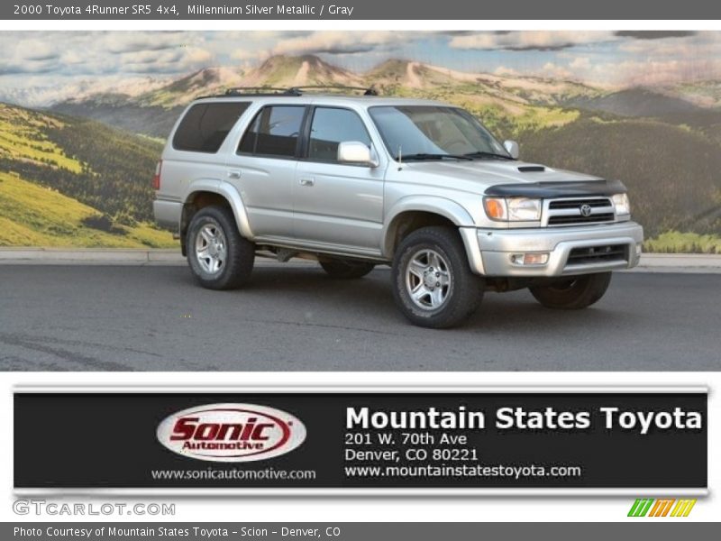 Millennium Silver Metallic / Gray 2000 Toyota 4Runner SR5 4x4