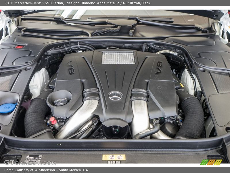 designo Diamond White Metallic / Nut Brown/Black 2016 Mercedes-Benz S 550 Sedan