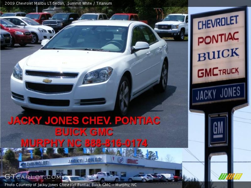 Summit White / Titanium 2009 Chevrolet Malibu LT Sedan
