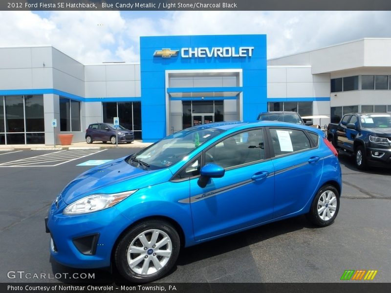 Blue Candy Metallic / Light Stone/Charcoal Black 2012 Ford Fiesta SE Hatchback