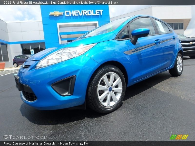 Blue Candy Metallic / Light Stone/Charcoal Black 2012 Ford Fiesta SE Hatchback