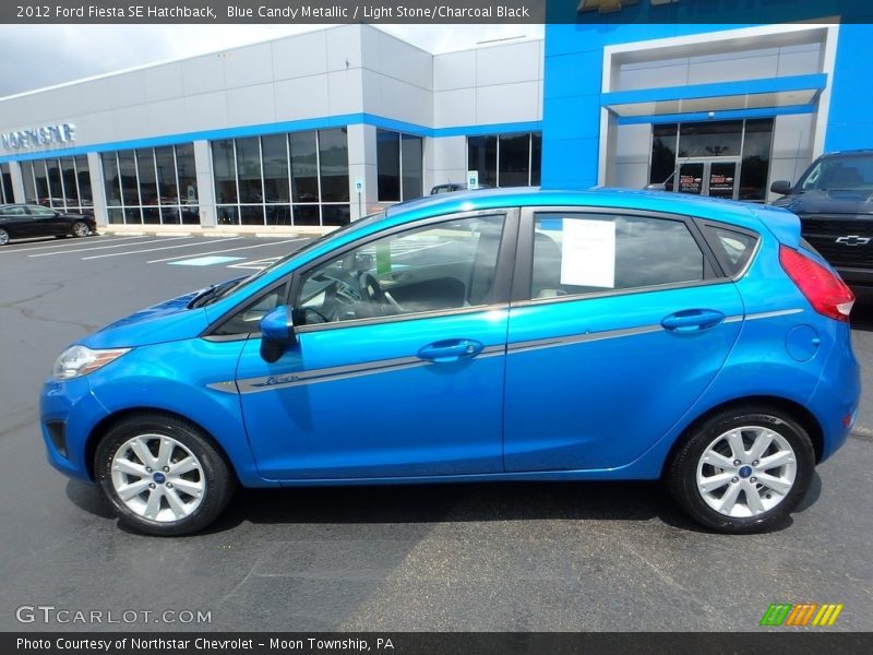 Blue Candy Metallic / Light Stone/Charcoal Black 2012 Ford Fiesta SE Hatchback